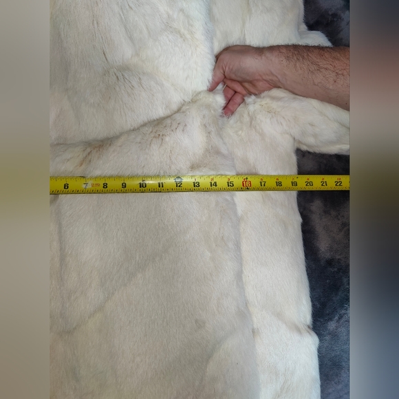 Rabbit fur coat, white - Picture 5 of 7